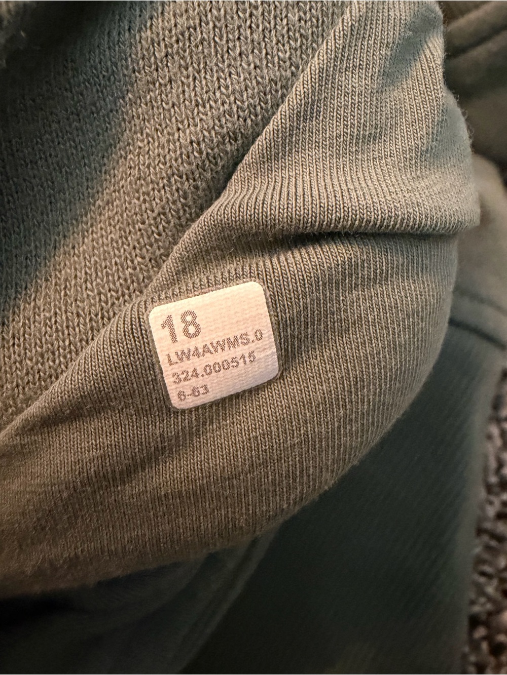 Lululemon Scuba Full-Zip Long Length Hoodie Gray Eucalyptus Size 18 - Picture 5 of 5